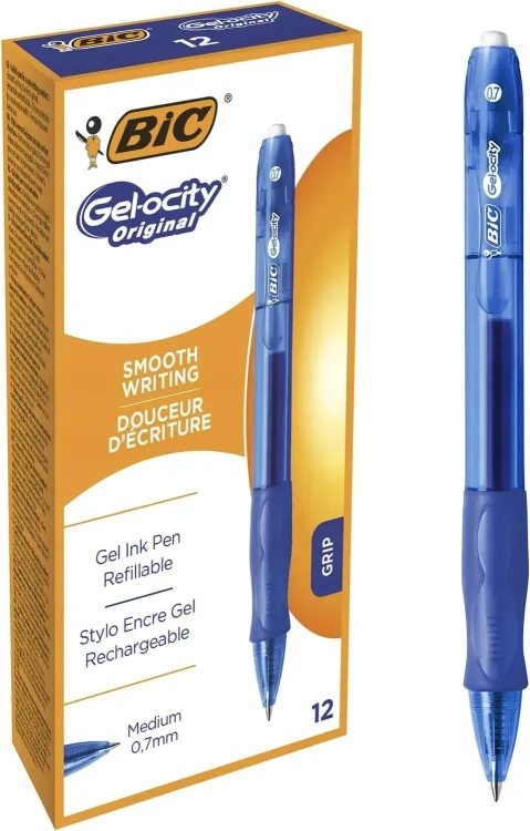 Długopis żelowy BiC Gelocity niebieski.webp