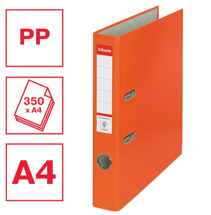 SEGREGATOR ESSELTE EKO A4 50mm pomarańczowy.png